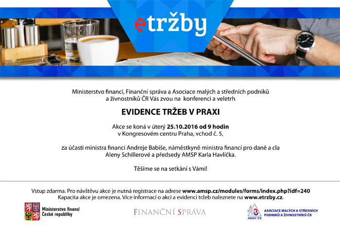 Pozv&aacute;nka - Evidence tržeb v praxi - Praha